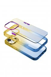 Iphone 14 Plus Air Bumper Rainbow Kılıf Yellow Green - 2