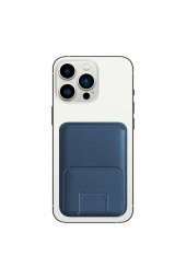 Buff Iphone Walletmag Stand Deri Cüzdan Blue - 1