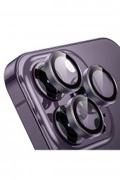Buff iPhone 14 Pro Max / 14 Pro Kamera Metal Lens Koruyucu Deep Purple - 1