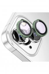 Buff iPhone 14 / 14 Plus Camera Metal Lens Protector Dark Green - 1