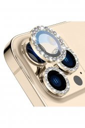 Buff iPhone 14 Pro / 14 Pro Max Diamond Lens Koruyucu Gold - 3