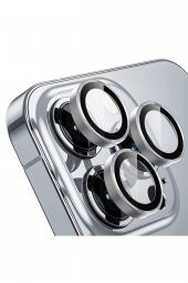 Buff iPhone 14 Pro Max / 14 Pro Kamera Metal Lens Koruyucu Silver - 1
