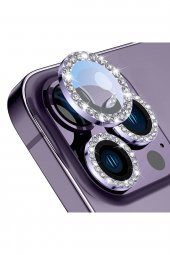 Buff iPhone 14 Pro / 14 Pro Max Diamond Lens Koruyucu Purple - 1
