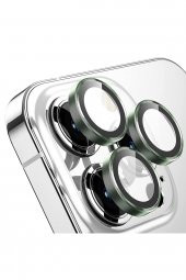 Buff iPhone 14 Pro Max / 14 Pro Kamera Metal Lens Koruyucu Dark Green - 1