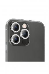 Buff iPhone 14 Pro / 14 Pro Max Diamond Lens Koruyucu Graphite - 3