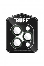 Buff iPhone 14 Pro Max / 14 Pro Kamera Metal Lens Koruyucu Dark Green - 2