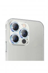 Buff iPhone 14 Pro / 14 Pro Max Diamond Lens Koruyucu Light Blue - 3