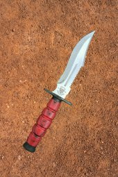 Halmak Outdoor Bıçak Mutfak Bıçak Komando Rambo Kamp Av Bıçak Çakı Kılıflı (30 Cm) - 2