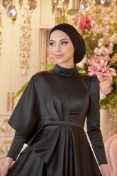Defne Siyah Abiye Elbise - 4