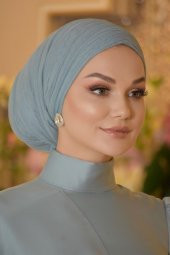 Defne Mavi Abiye Elbise - 2