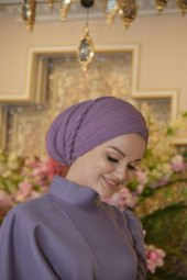 Defne Lila Abiye Elbise - 8