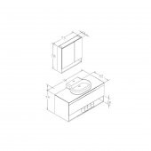 Orka Knidos 90 cm MDF Navaro Banyo Dolabı Takımı thumbnail 3