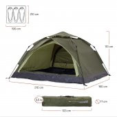 Where Tomorrow Doppel Otomatik Çadır-YEŞİL - 3