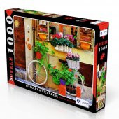 Bisiklet Ve Çiçekler 1000 Parça Puzzle - 1