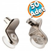 Raf Pimi L Tip Vantuzlu Cam Ahşap Metal Raf Tutucu Çivisi Mobilya Dolap Pimi (50 ADET) thumbnail 1