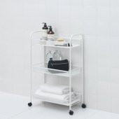 IKEA Hornavan Tekerlekli Servis Arabası - Sehpası - Metal / Beyaz  - 26 x 48 x 77 cm - 3