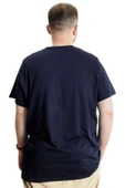 Mode XL Büyük Beden Erkek T-Shirt Basic 20031 Lacivert thumbnail 11