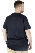 Mode XL Büyük Beden Erkek T-Shirt Basic 20031 Lacivert thumbnail 3