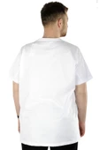Mode XL Büyük Beden Erkek T-Shirt Basic 20031 Beyaz thumbnail 3