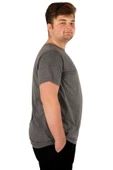 Mode XL Büyük Beden Erkek Tshirt Bisiklet Yaka Basic 20031 Antrasit thumbnail 5