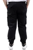 Mode XL Büyük Beden Erkek Keten Kargo Jogger Valencia 21911 Siyah - 10