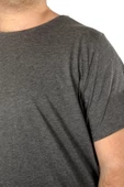 Mode XL Büyük Beden Erkek Tshirt Bisiklet Yaka Basic 20031 Antrasit thumbnail 6