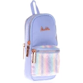 Kaukko Kalem Çantası Bright Junior Bag Kapitone-Floral Mavi Üç Bölmeli Kalemlik - 1