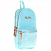 Kaukko Kalem Çantası Bright Junior Bag Kapitone-Turkuaz Üç Bölmeli Kalem Çantası - 1