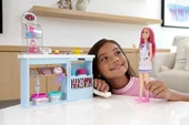 Barbie Pasta Dükkanı Oyun Seti ve pembe saçlı, minyon 30 cm bebek, fırın standı, pasta yapma özelliği, 20'den fazla oyun - 2