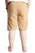 Mode XL Büyük Beden Erkek Şort INTERLOK 23515 Bej thumbnail 4
