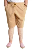 Mode XL Büyük Beden Erkek Şort INTERLOK 23515 Bej thumbnail 1