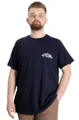 Mode XL Büyük Beden Erkek T-shirt VINTAGE 23144 Lacivert thumbnail 1