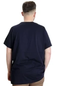 Mode XL Büyük Beden Erkek T-shirt VINTAGE 23144 Lacivert thumbnail 4