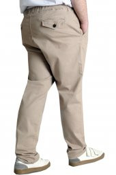 Mode XL Büyük Beden Pantolon Keten Jogger Arsenal  21914  Bej - 3