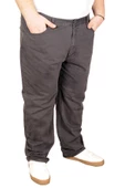 Mode XL Büyük Beden Erkek Keten Pantolon 5 Cep 21003 Antrasit thumbnail 5