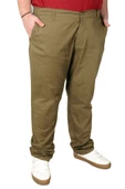 Mode XL Büyük Beden Erkek Pantolon Keten Milano 20850 Haki - 1