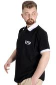 Mode XL Büyük Beden Erkek Polo T-shirt 1991 23341 Siyah thumbnail 2