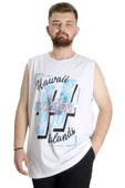 Mode XL Büyük Beden Erkek Atlet HAWAII 23011 Beyaz - 1