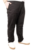 Mode XL Büyük Beden Erkek Pantolon Keten Milano  20850 Siyah - 4