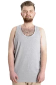 Mode XL Büyük Beden Erkek Atlet Bisiklet Yaka 6340 Gri Melanj - 6