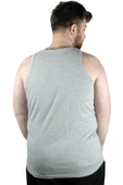 Mode XL Büyük Beden Erkek Atlet Bisiklet Yaka 6340 Gri Melanj - 3