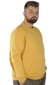 Mode XL Erkek Sweatshirt Bisiklet Yaka Reach High 22544 Hardal thumbnail 2