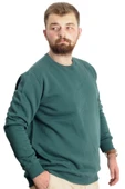Mode XL Büyük Beden Erkek Sweatshirt  Basic 20131 Nefti thumbnail 7