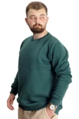 Mode XL Büyük Beden Erkek Sweatshirt  Basic 20131 Nefti thumbnail 6
