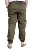 Mode XL Erkek Pantolon Keten Kargo Cep JOGGER BAHAR 23912 Haki - 4