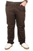Mode XL Büyük Beden Erkek Keten Pantolon 5 Cep 21003 Kahve - 1