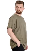 Mode XL Büyük Beden Erkek T-shirt  CULTURE 23146 Haki - 3