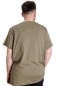 Mode XL Büyük Beden Erkek T-shirt  CULTURE 23146 Haki - 4