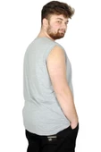 Mode XL Battal Beden Erkek Kolsuz Tshirt Düz 20003 Grimelanj thumbnail 2