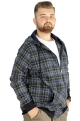 Mode XL Erkek Oduncu Kapsonlu Sweat Pocket 21574 Indigo - 6